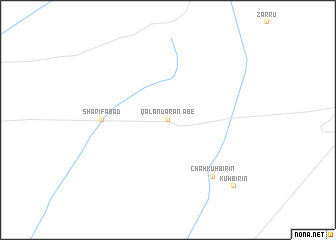 map of Āb-e Qalandarān